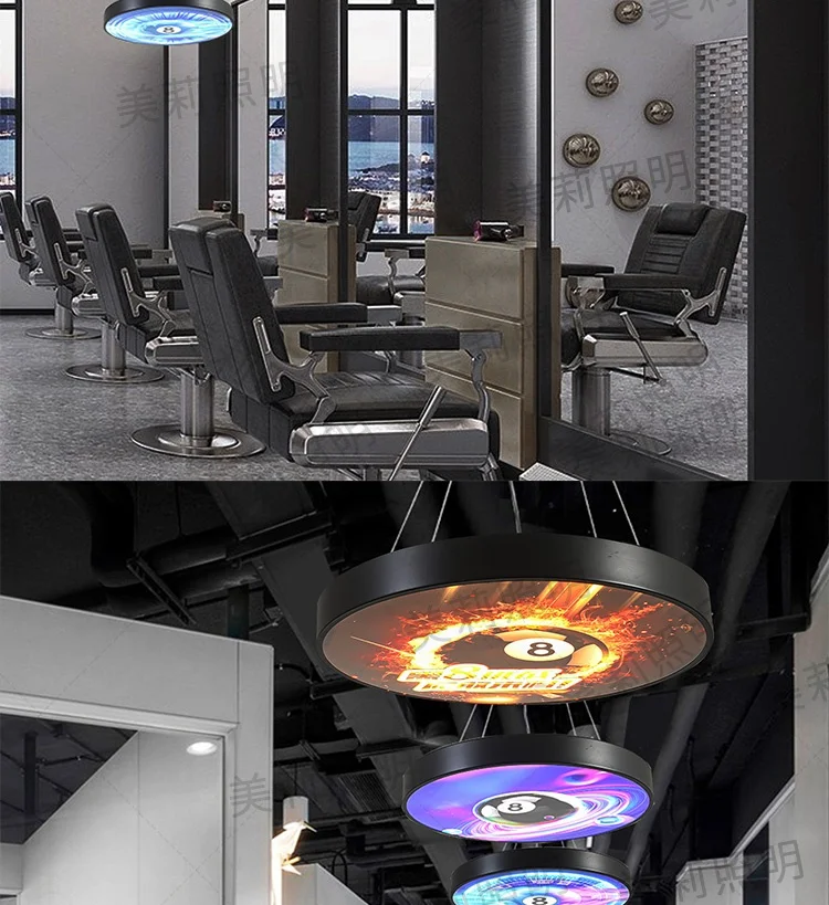 product pool hall chandelier e sports club gym decoration lights bar arcade custom starry sky pattern atmosphere lights energy efficient-11