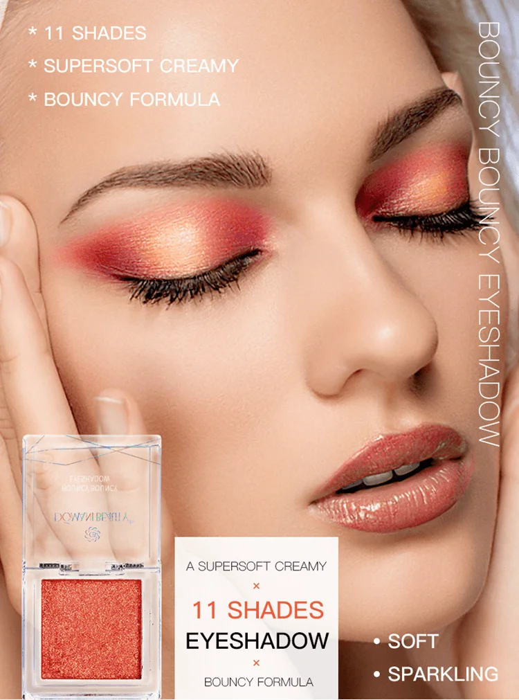 Domani Beauty Long Lasting Gold Custom Private Label Glitter Loose Pigment Cheap Red Makeup 11colors Single Eye Shadow Eyeshadow