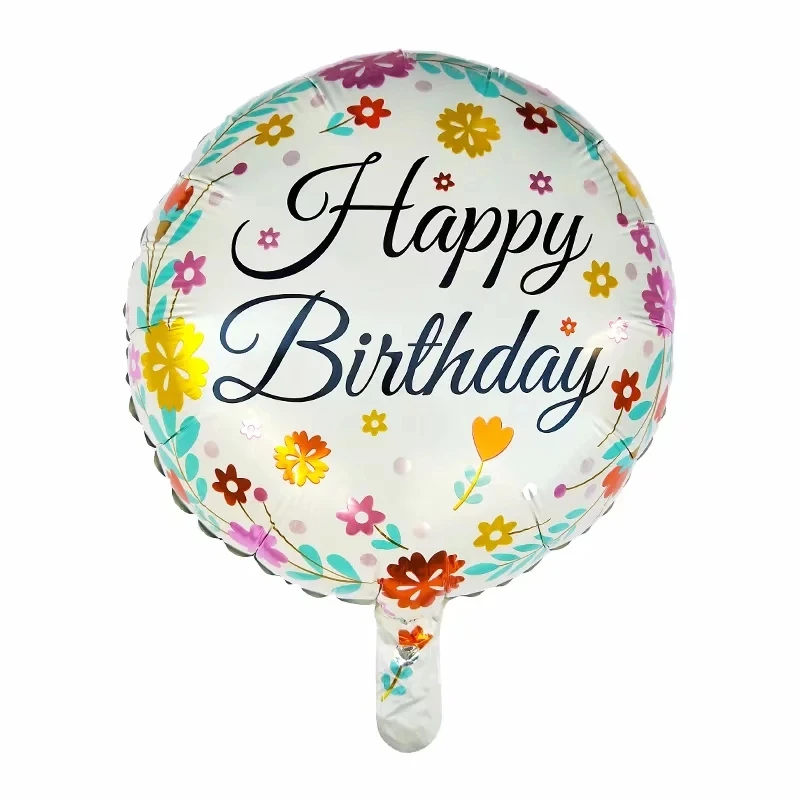 New Design 18inch Round Shape Happy Birthday Helium Balloons Inflatable ...