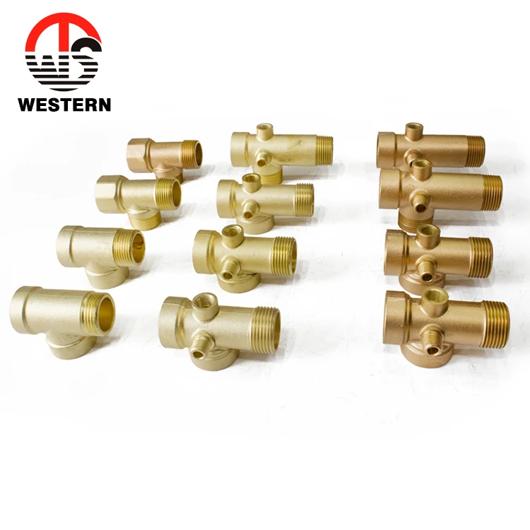 Manufacturersplumbing Fittings Threaded Brass 5 Way Connector Water Pump Fitting For Water Pump
