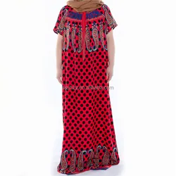 Islamic Wholesale Abaya Muslim Cotton Floral Long Dress For Women Abaya Dubai Floral African Dress Dashiki