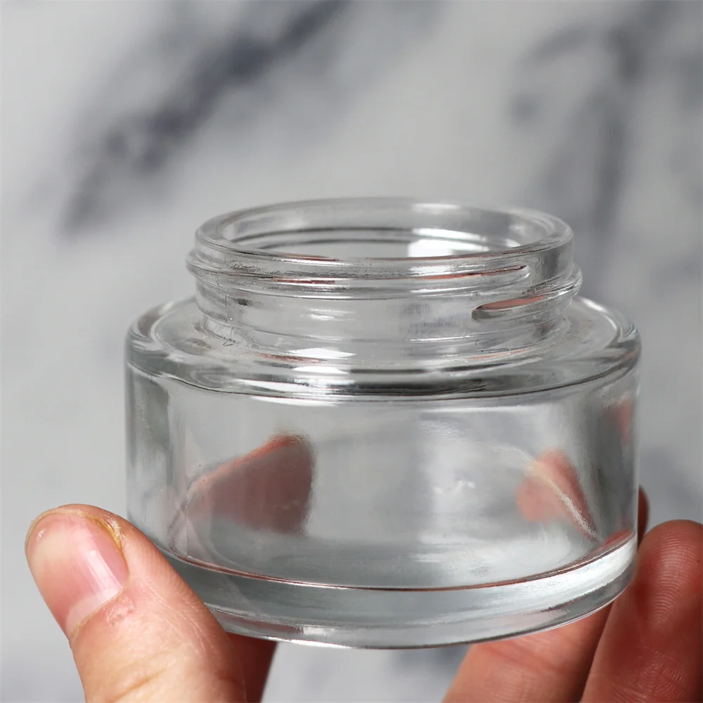 Free Sample 5ml 15ml 30ml 50ml 100ml 120ml Clear Glass Jar Containers
