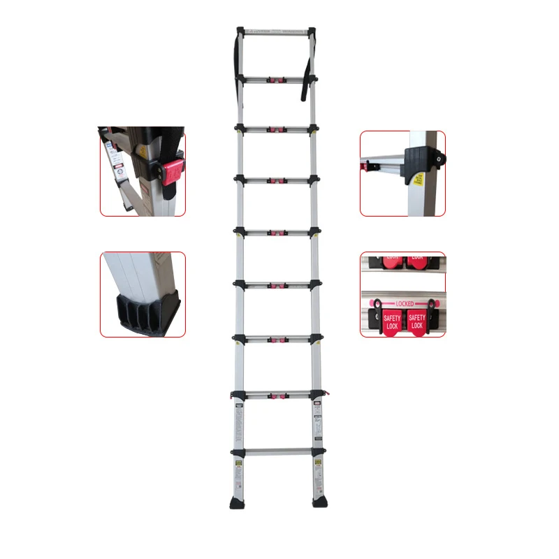 Ladder Telescopic Aluminum Folding Telescopic Ladder for Building ...