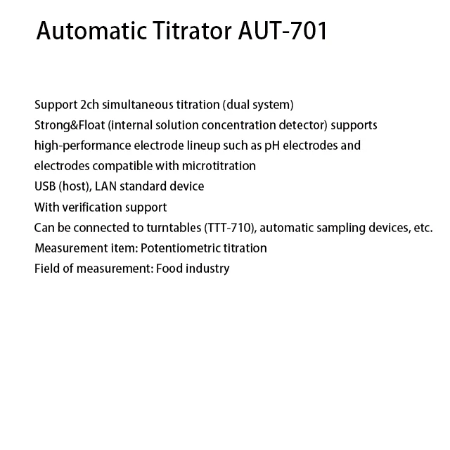 Japan Toadkk Laboratory Automatic Titration Device Aut701
