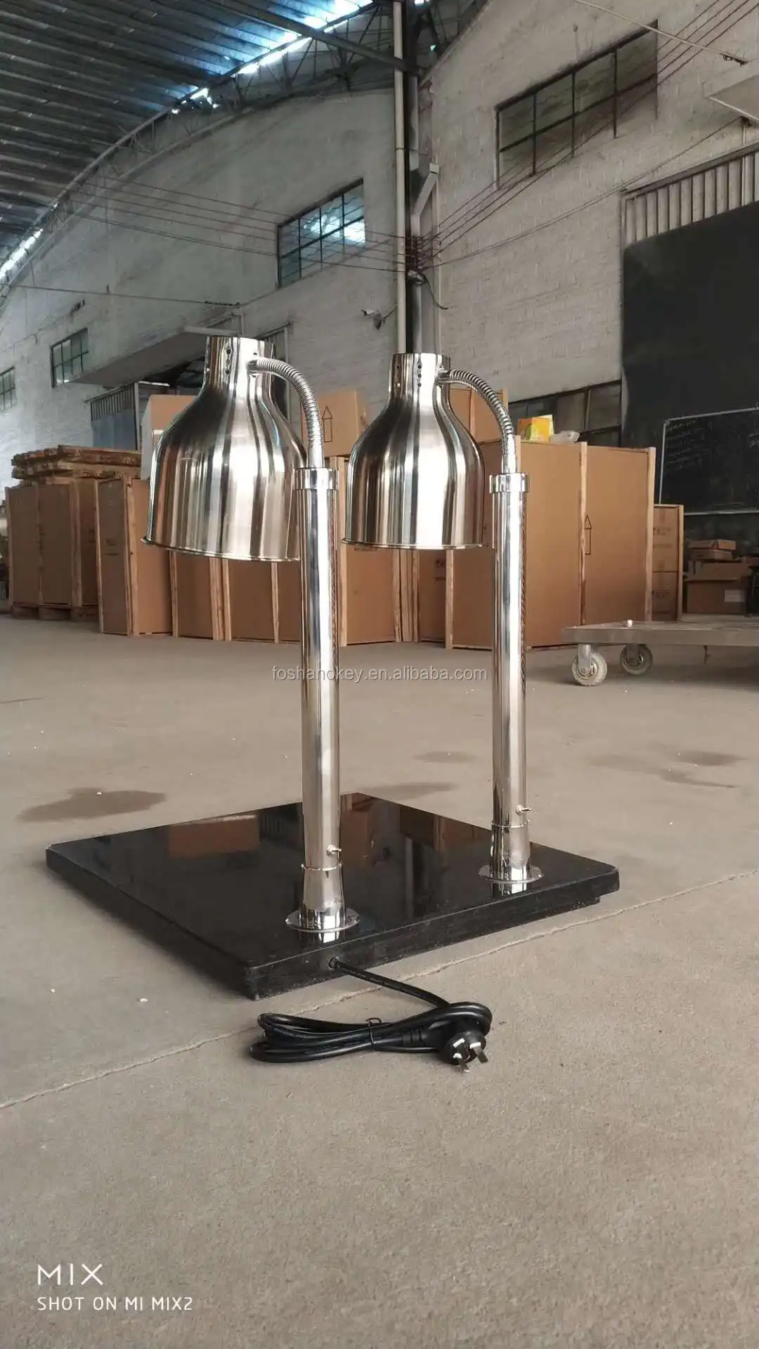 Okey Kitchen Equipment Buffet Heating Lamp Stainless Steel Food Warmer