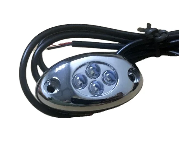 Universal  Rear License Plate Super Bright 4 LED White Motorcycle Plate Light