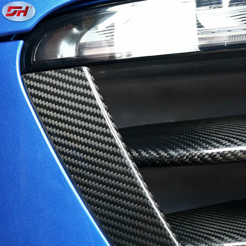 past carbon fiber fog light frame fog light cover front bumper grille cover for Porsche Macan 2014-2017