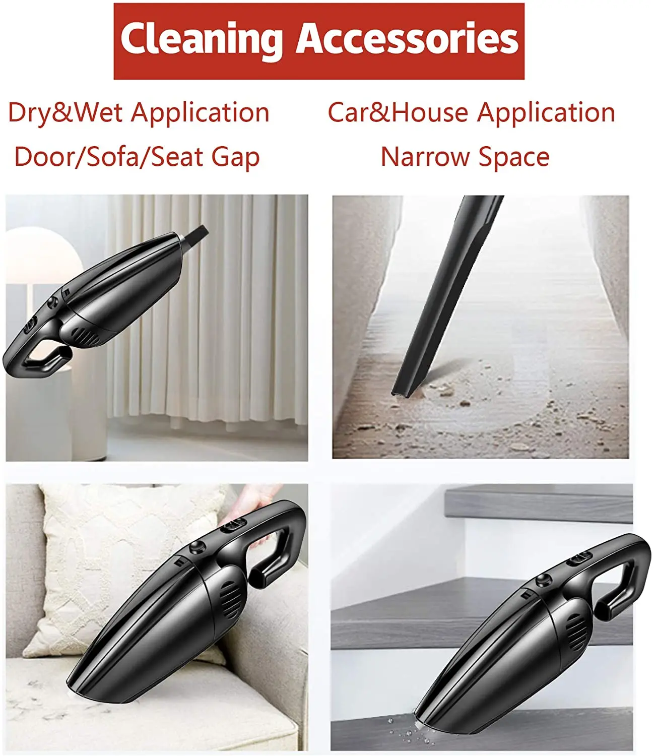 Portable Car Vacuum Cleaner 12v/120w High Power Corded Handheld Auto