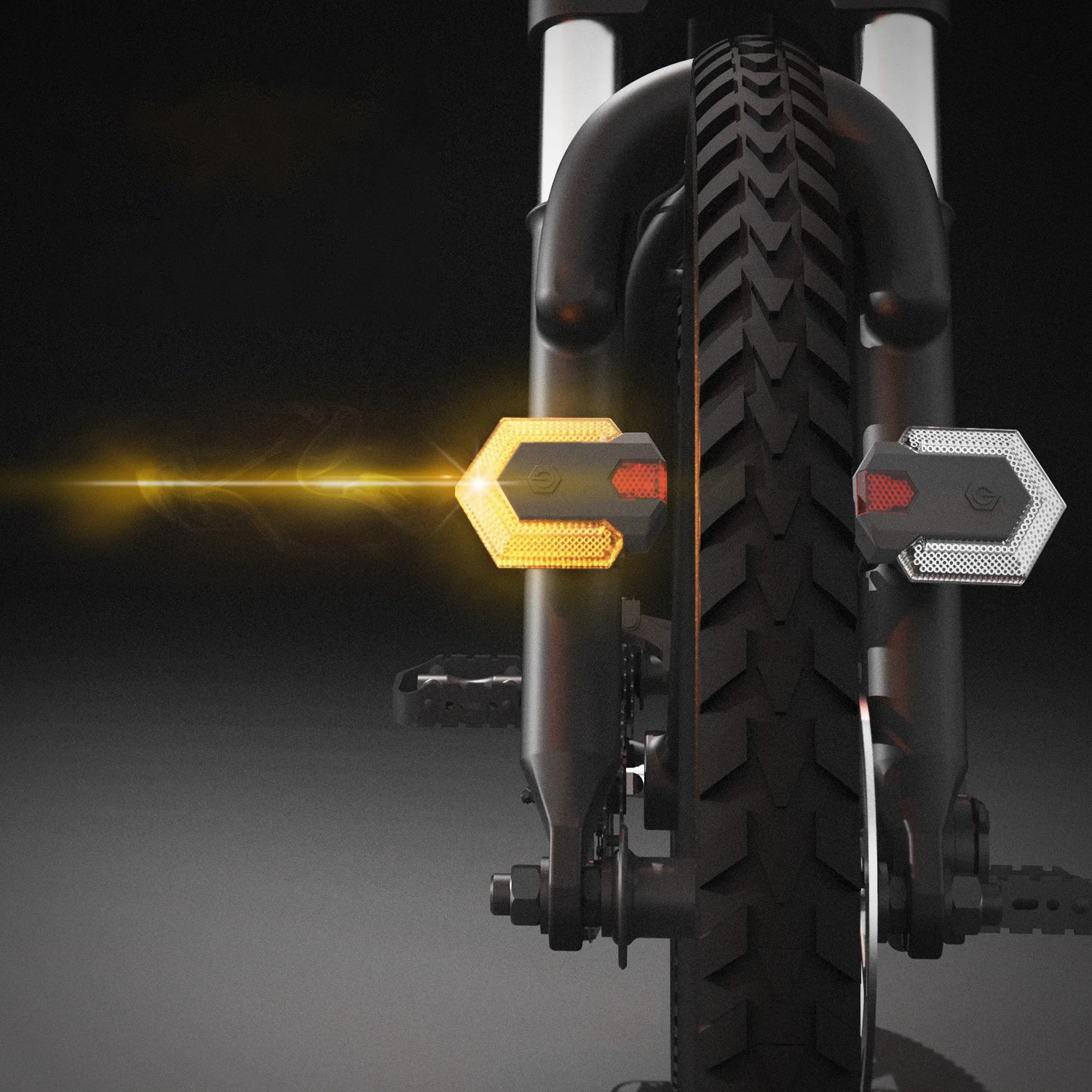 
New creative wireless remote control waterproof bicycle LED turn signal mountain bike warning lights front and back 