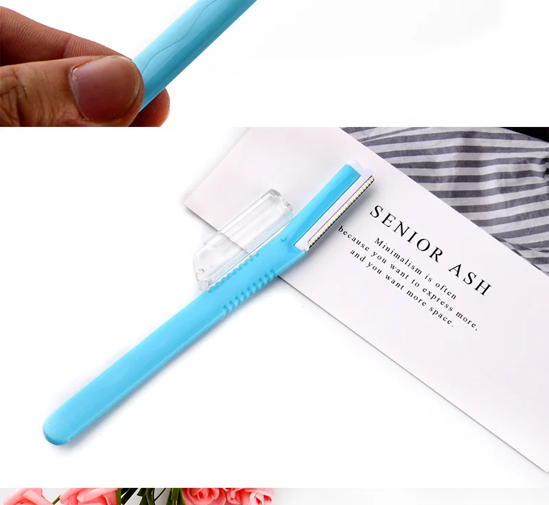Plastics Handle Eyebrow Razor Trimmer Shaper Eyebrow Shaver With Razor
