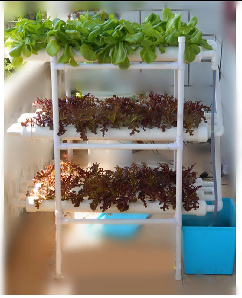 Rolling Wheels Hydroponic Setup NFT Rack for Plants Moving Easy High ...