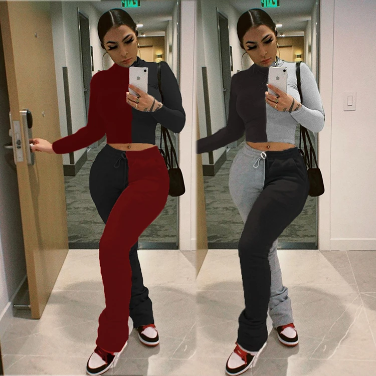 Fashionable New Trendy Women Fashion Clothing 2 Piece Jogger Set Women 2 Piece Set Women Clothing Fall Two Piece Sets