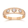 925 silver plated gold jewelry Lucky gypsy star set minimalist ring