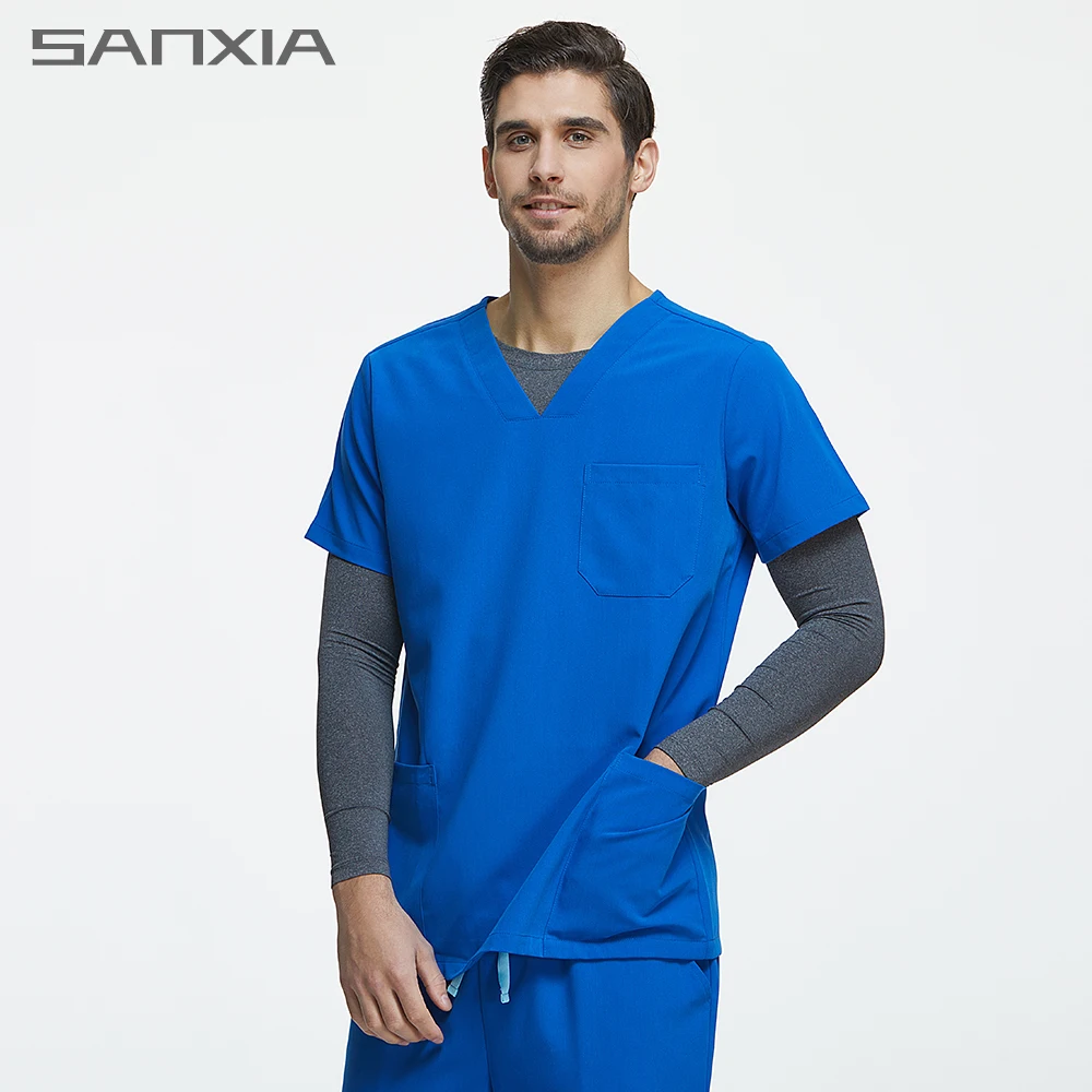 Hospital Scrub Trousers Uniform Men Blue Oem Nurse Uniforms Reina