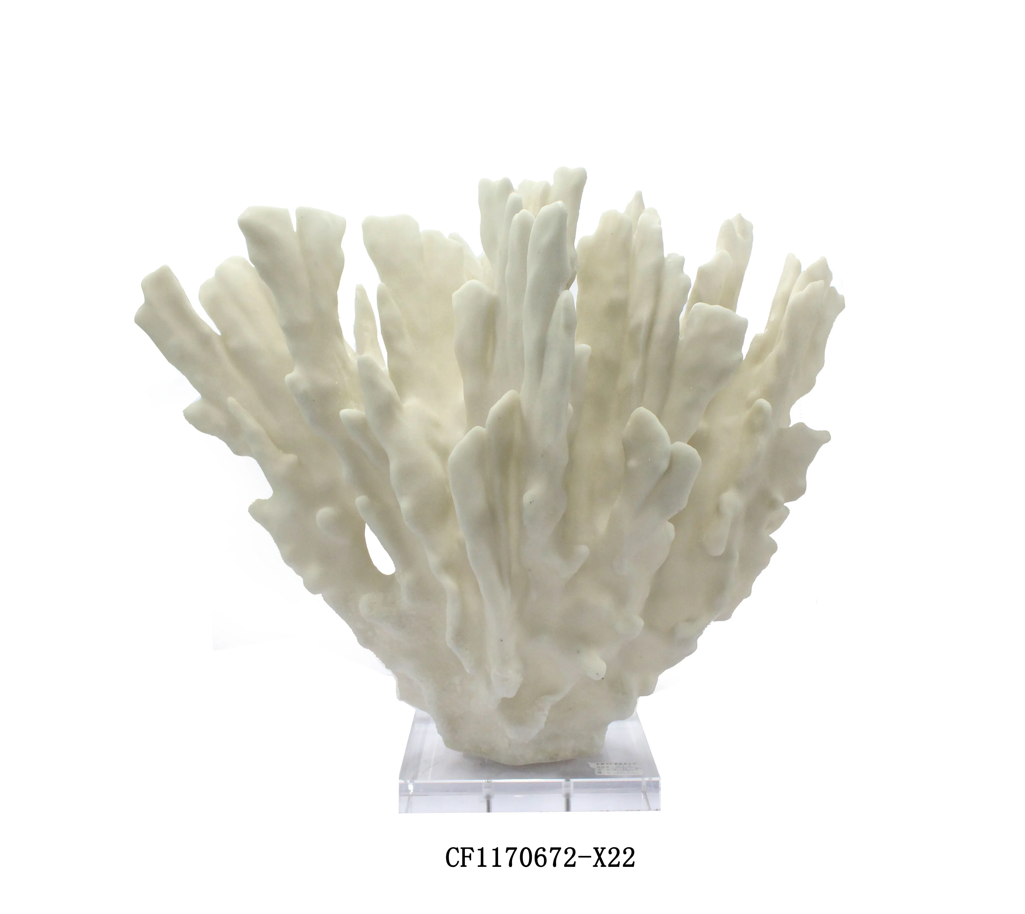 Wholesale Resin Round Shaped Coral Craft Decor With Acrylic Base manufacture