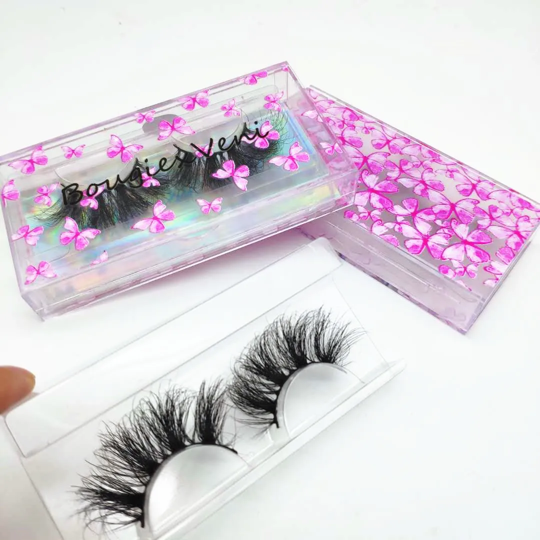 Lashes Wholesale Empty Eyelash Case Butterfly Lash Acrylic Box 3d Mink
