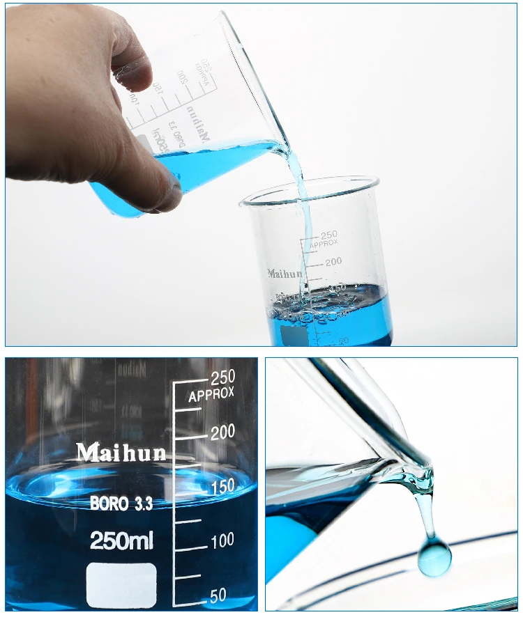 Factory supplies cheap price high borosilicate glass beakers laboratory glassware