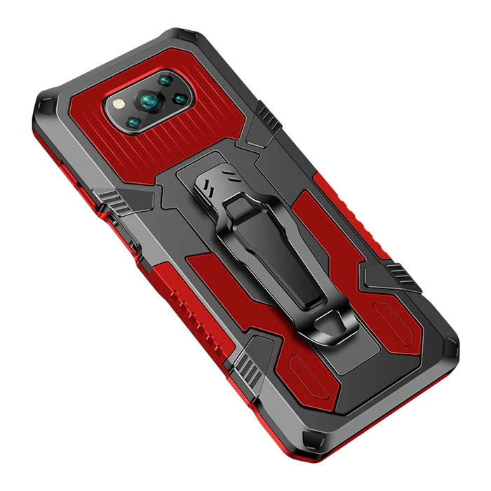 

Factory in China Military grade anti gravity armor case for Xiaomi Poco F3 GT X3 NFC belt clip phone case kickstand, 6 colors