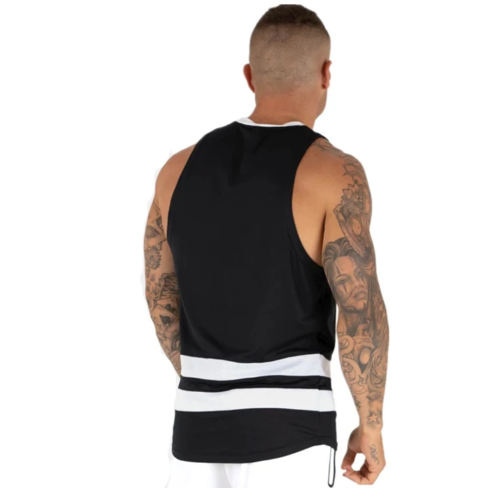 Wholesale New style Two Tone Men Gym Tank Top Design Your Own Printing Running Vest With Private Label