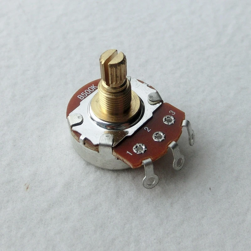 15mm Brass Shaft Full Size Guitar Pots With A500k/b500k Output For
