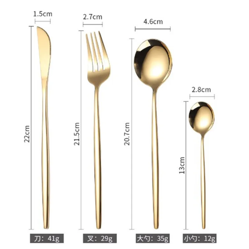 Customize Logo Royal Gold Spoon Flatware Set Party Wedding Gold ...