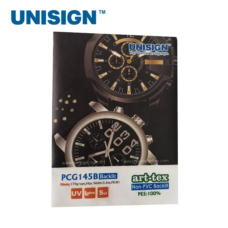 FR B1 170g Anti-crease Samba Textile Non-PVC Glossy Backlit Fabric