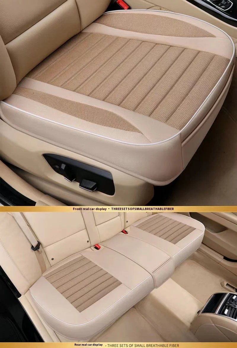 Universal Sports Design Single-Piece Leather Car Seat Cushion Cooling Massage Feature Linen for Spring Summer Compatible Mazda factory