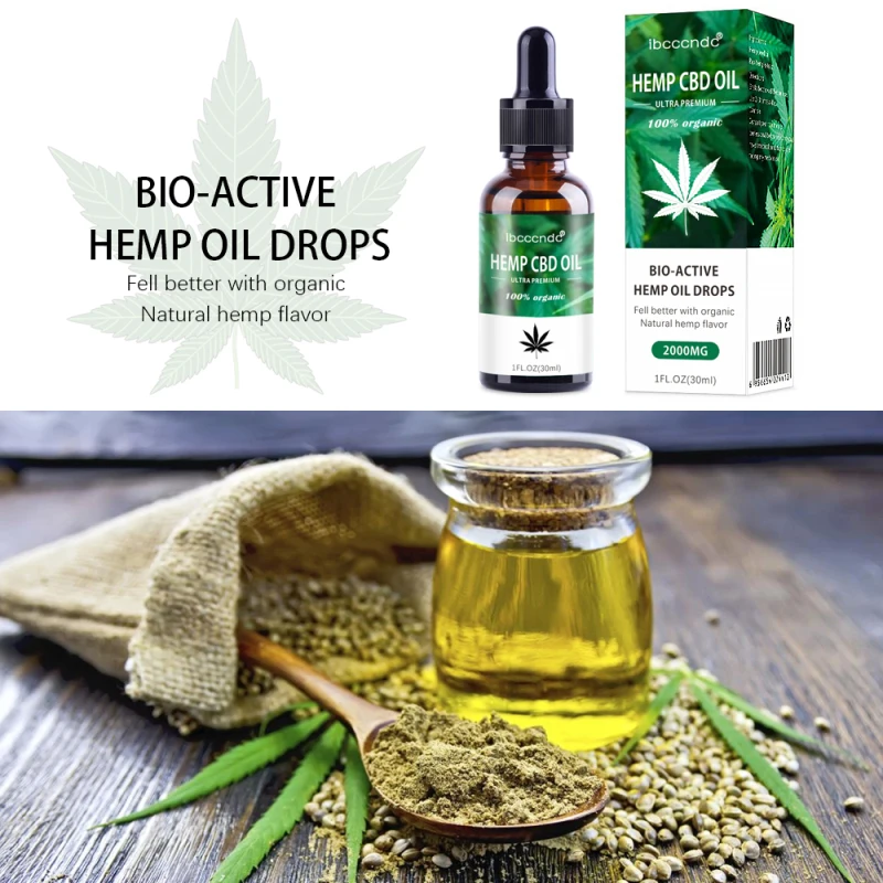 30ml 100 กัญชา Cbd Oil 2000 Mg Bioactive Hemp Seeds Oil สารสกัดจาก