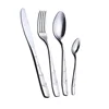 Custom Made Bamboo Stainless Steel Flatware 4 Piece Place Setting Casual Cutlery Set Include Spoon Fork Knife