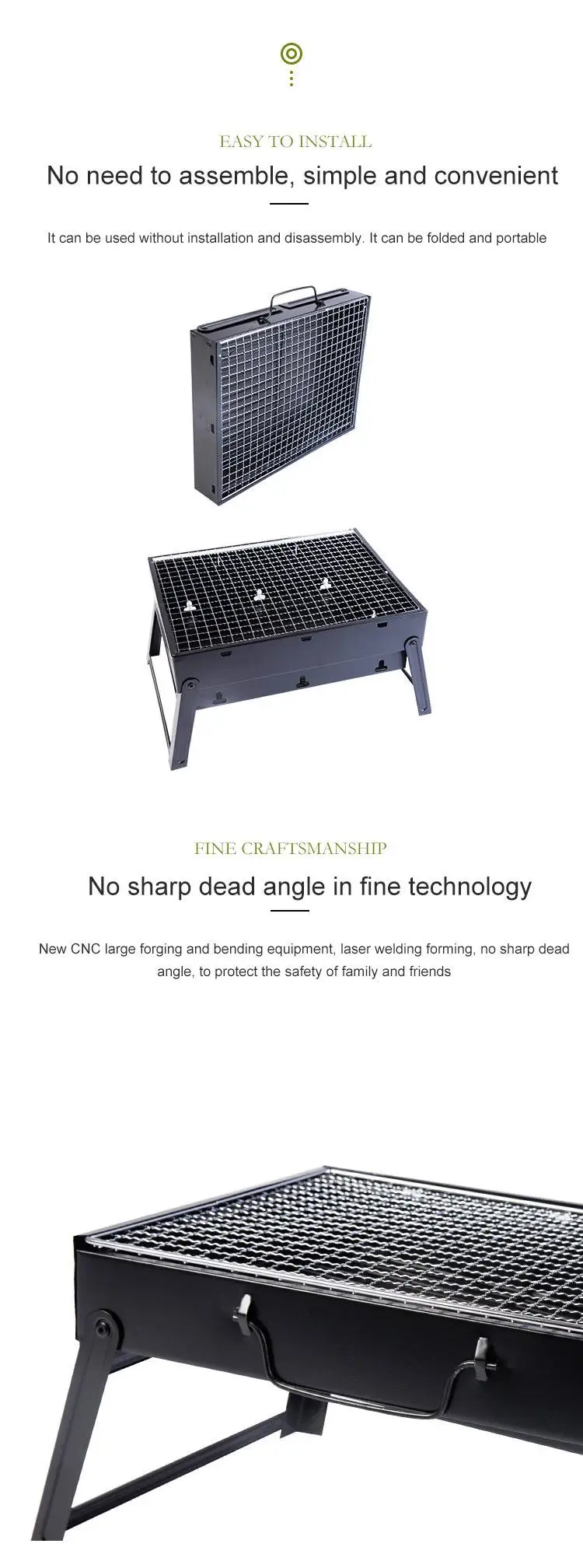 Made in china bbq charcoal grill for outdoor for 5 people foldable charcoal bbq grill