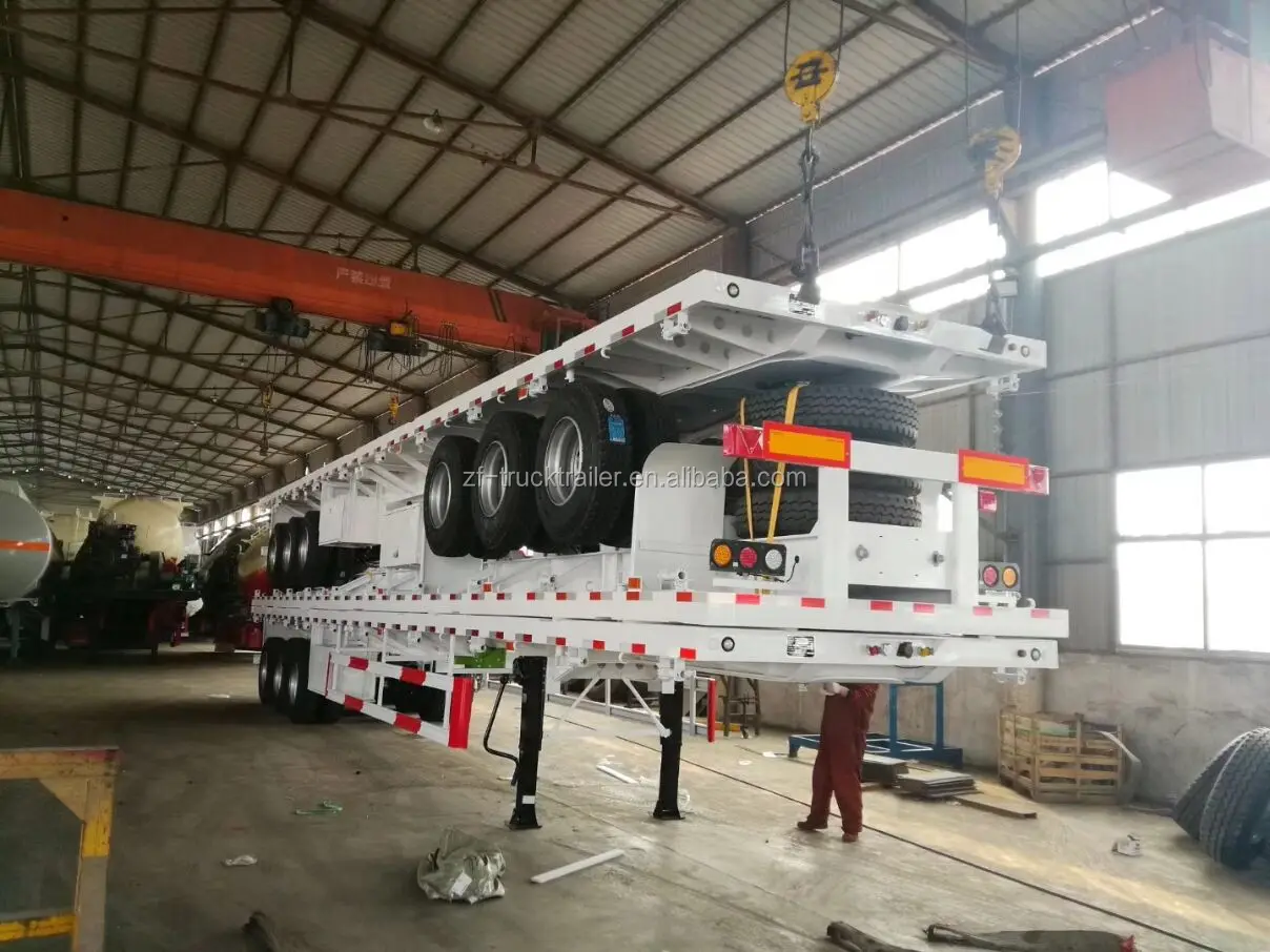 3 axle flatbed semi trailer