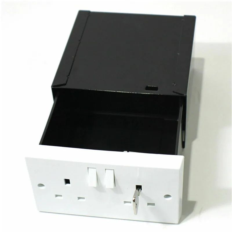 New Imitation Double Plug Socket Wall Safe Security Home Secret Hidden Stash Box 