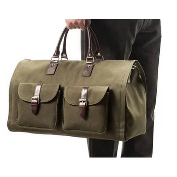 garment duffle bag leather