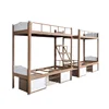 Bedroom furniture dormitory metal frame military bed iron dorm bunk bed adult double metal cabinet bed