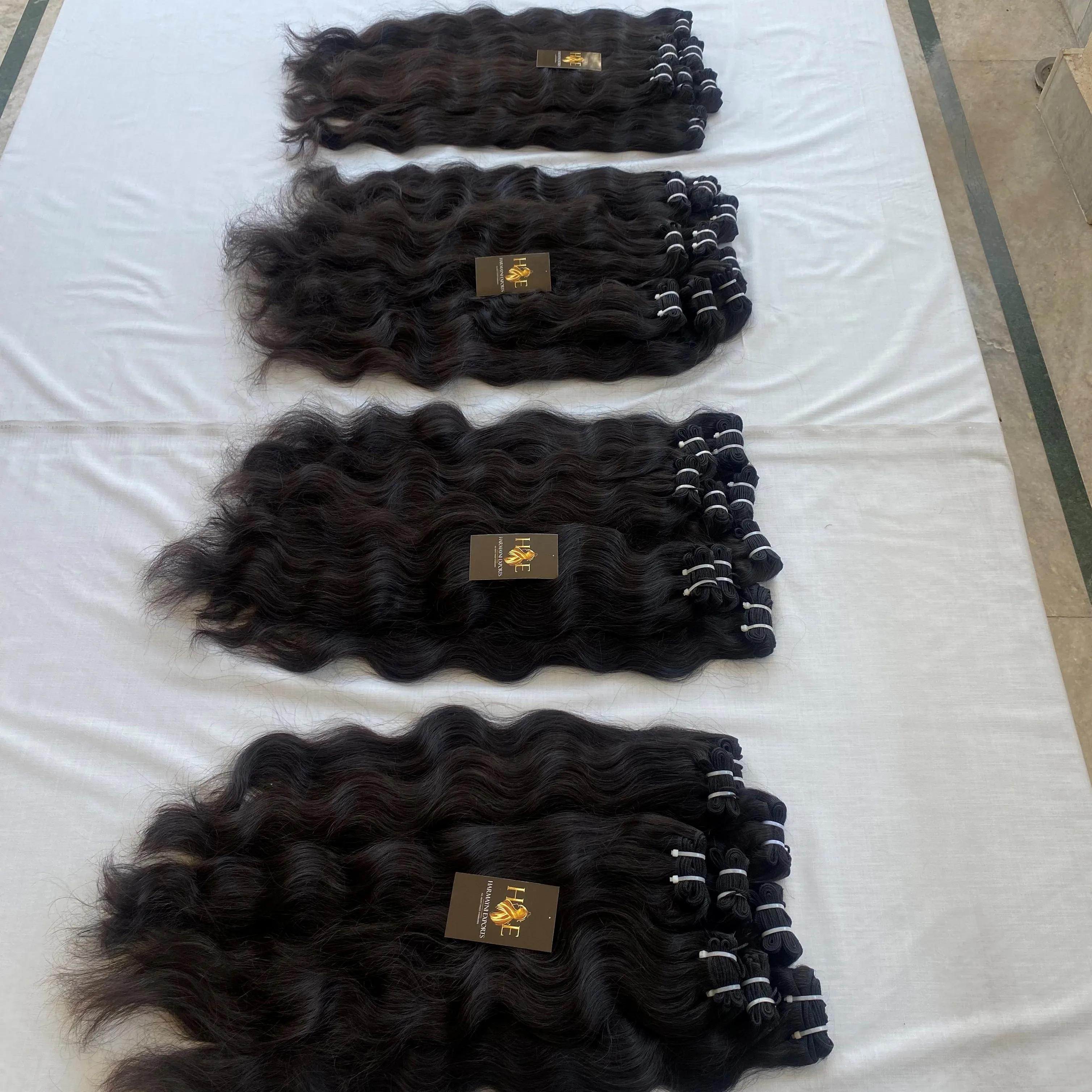 100 Natural Original Raw Indian Temple Human Hair Bodywave Customized