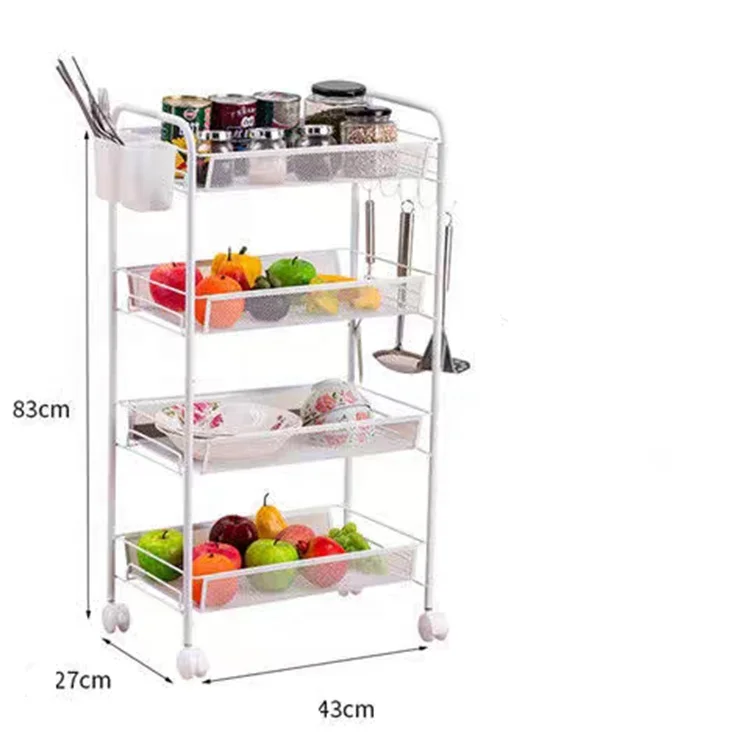 35 Tier Slim Rolling Cart Kitchen Storage Organizer Mesh Wire Storage Carts With Lockable