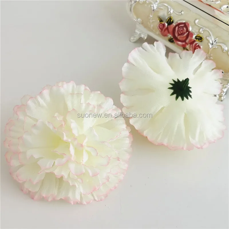 Wholesale Artificial Carnation Flower Heads Silk Flower Head Carnation For Wedding Decoration