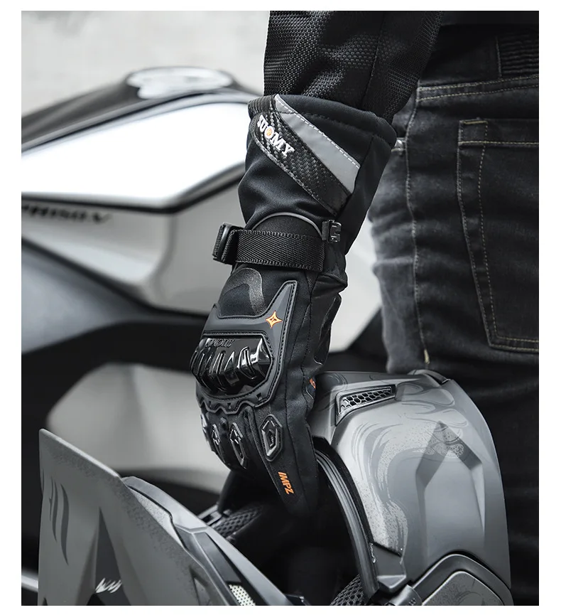 Men's Winter Riding Gloves Waterproof Windproof Anti-Drop Touchscreen for Motorbike Warm Thickened for Cross-Border Summer