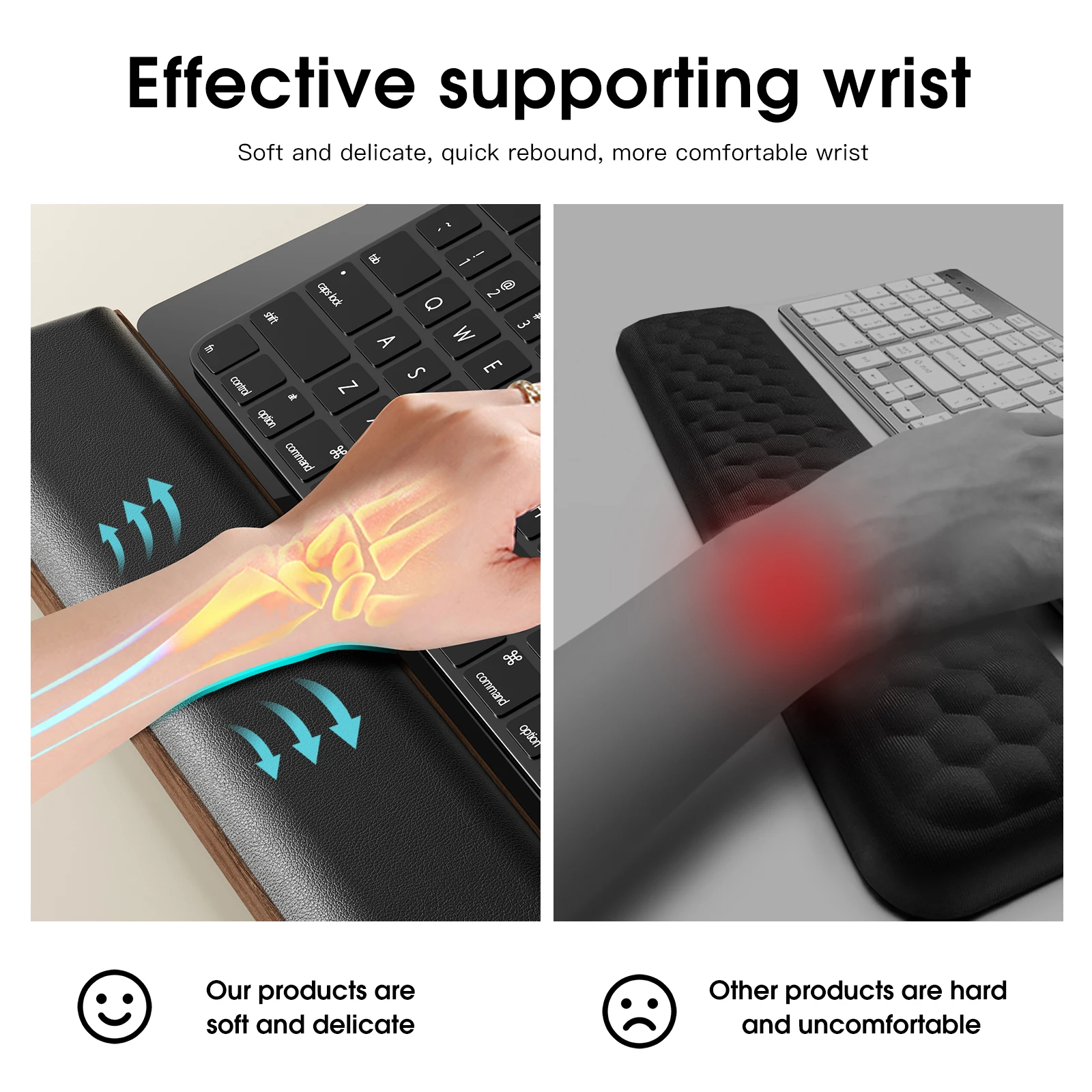 Keyboard Wrist Rest Riser Storage Ergonomic Computer Palm Rest Stand