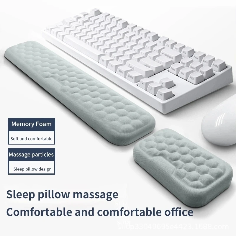 Mouse & Keyboard Wrist Protection Rest Pad With Massage Texture For Pc ...