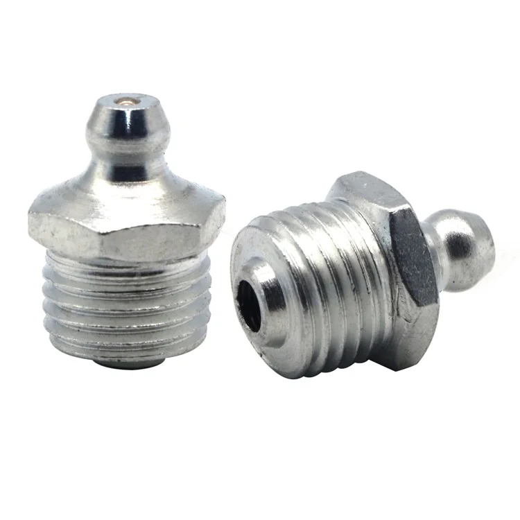 GREASE NIPPLE 1/4 BSF PITCH STRAIGHT ZINC PLATED ZP 2pc