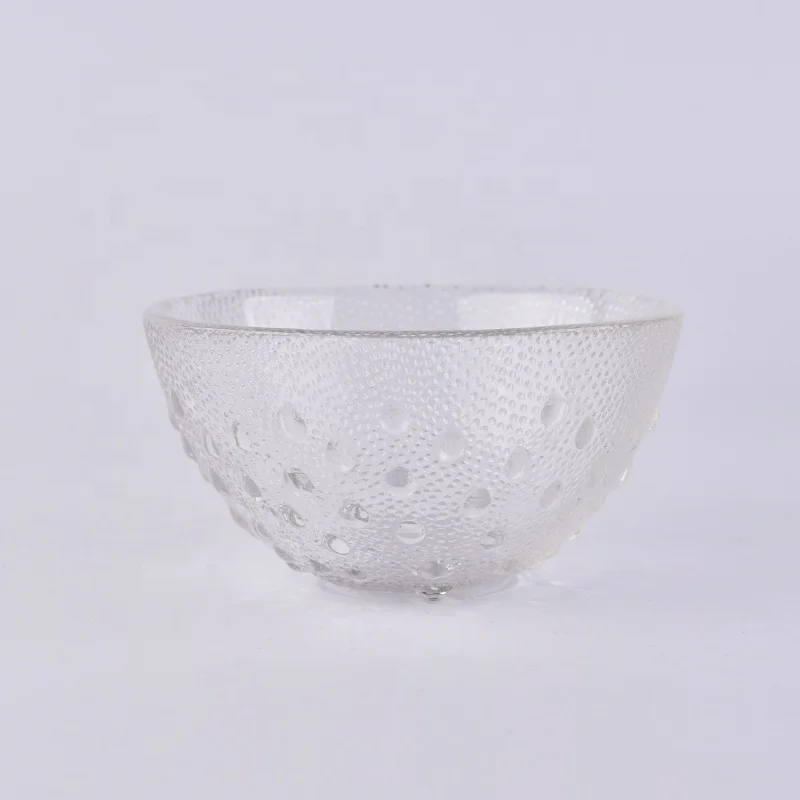 Wholesale round glass candle vessel for home decoration
