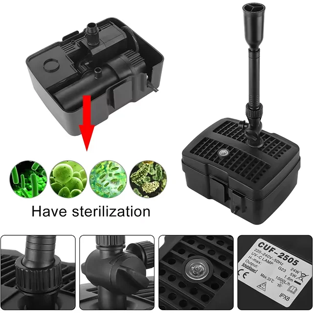 Sunsun Direct Sales Grid Pool Cuf Uvvariable Frequency Water Pump Submersible Pump Pool 