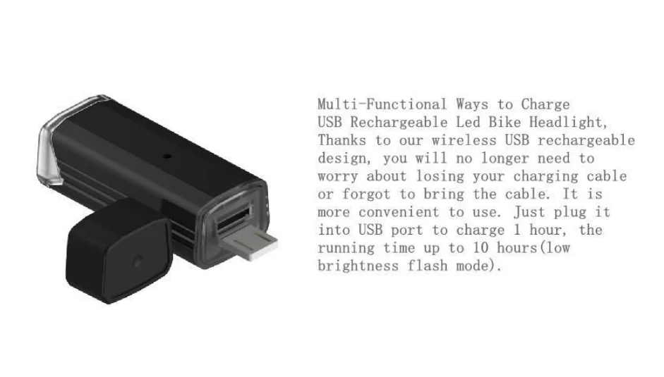 Antiglare Bike Front Light 800 Mah Usb Rechargeable Waterproof Cycling