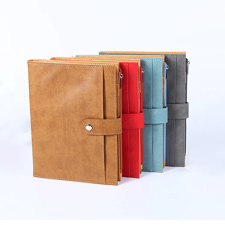 New creative notebook design spiral A5 PU leather cover journal planner notebook