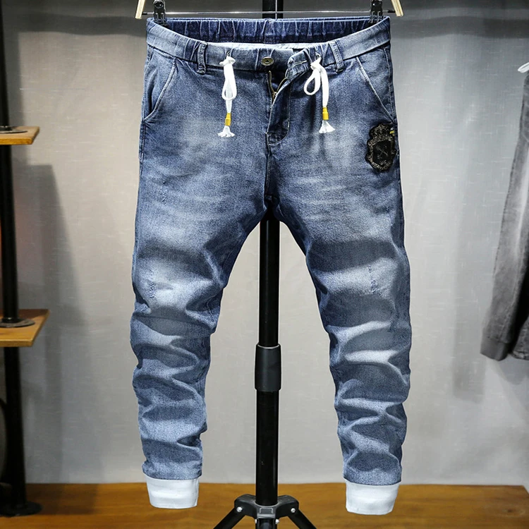 mens all elastic waist jeans