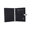 Embossed 8000mAh capacity leather notebook custom planner with powerbank