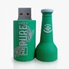 Customized shape USB2.0 pendrive 2G/4G/8G/16G/32G/64G PVC beer bottle USB Flash Drives