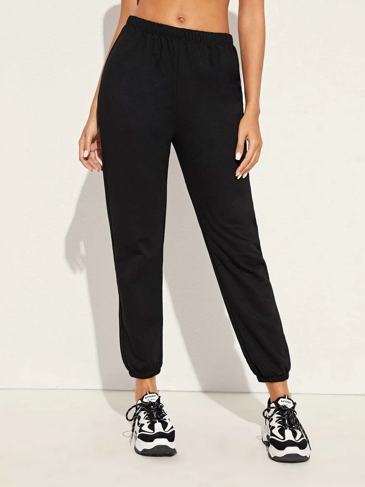 Wholesale Women Slim Breathable Elastic Waist Sports Pants 2 Pieces