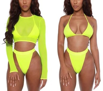 3 piece high waist swimsuit